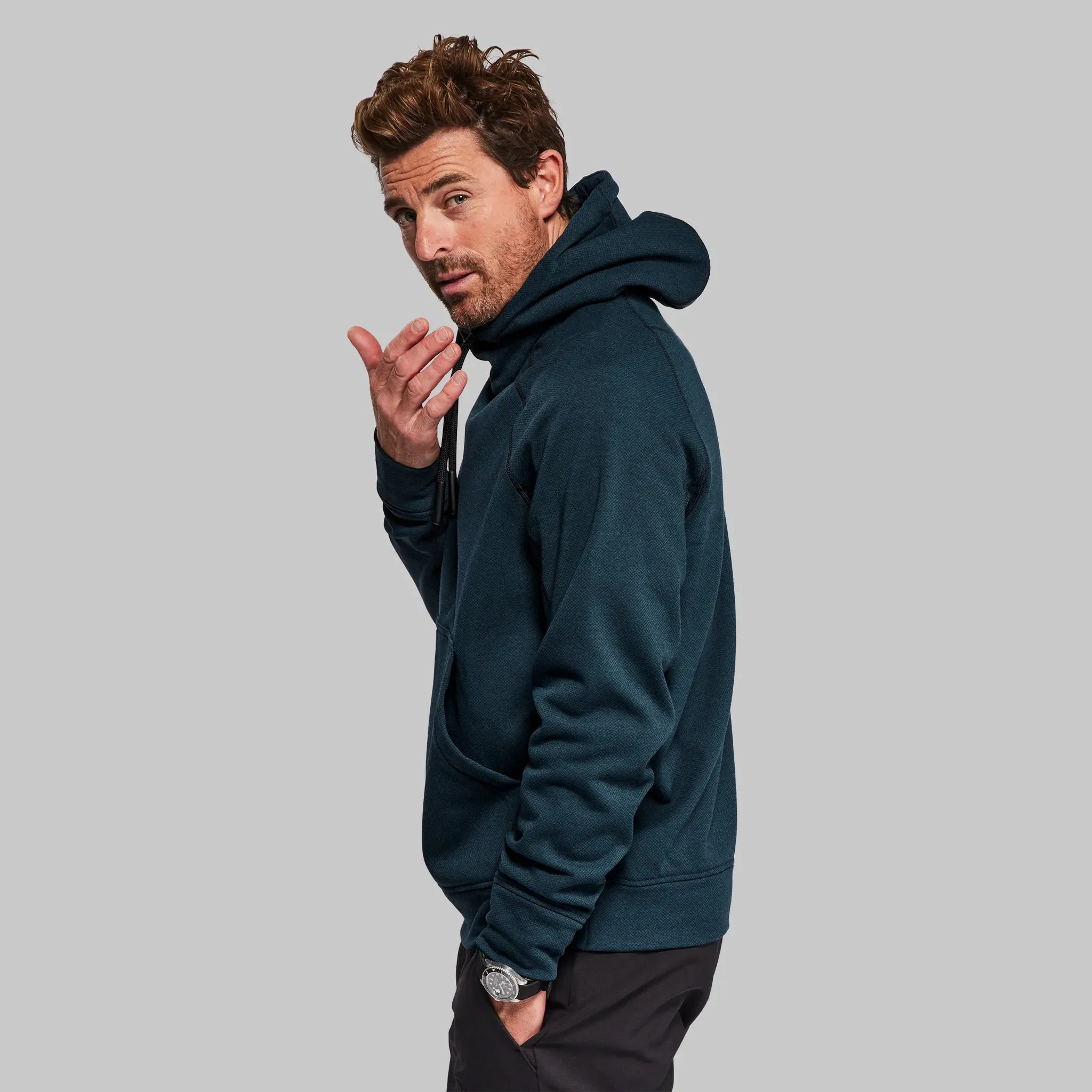 100 Year Overhead Hoodie. Petrol Blue edition