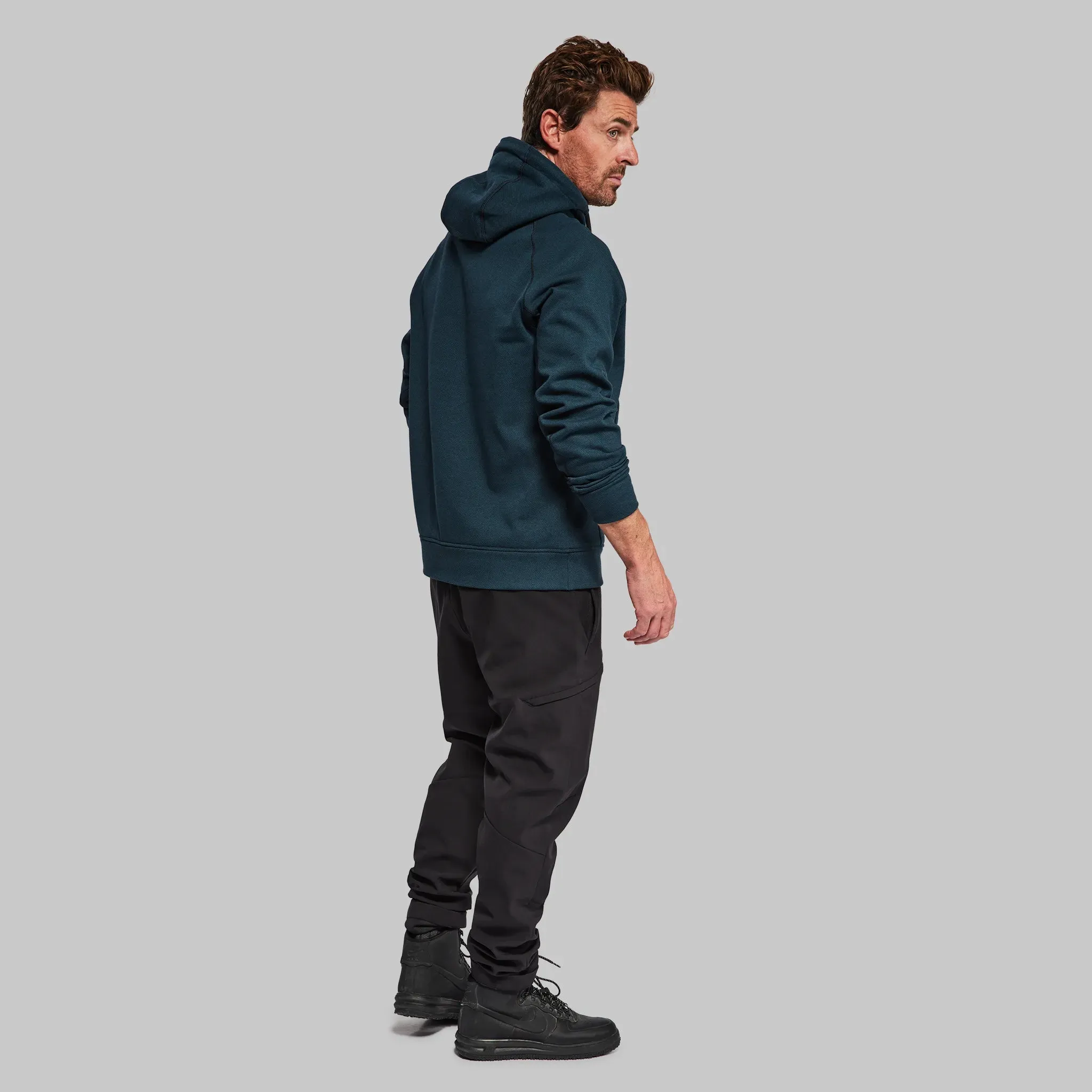 100 Year Overhead Hoodie. Petrol Blue edition