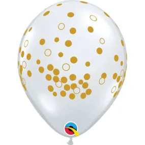 11 inch CONFETTI DOTS - DIAMOND CLEAR