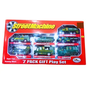 7-Pack Military Vehicle Play Set – StreetMachine Army Force Toy Cars for Kids 3  Years