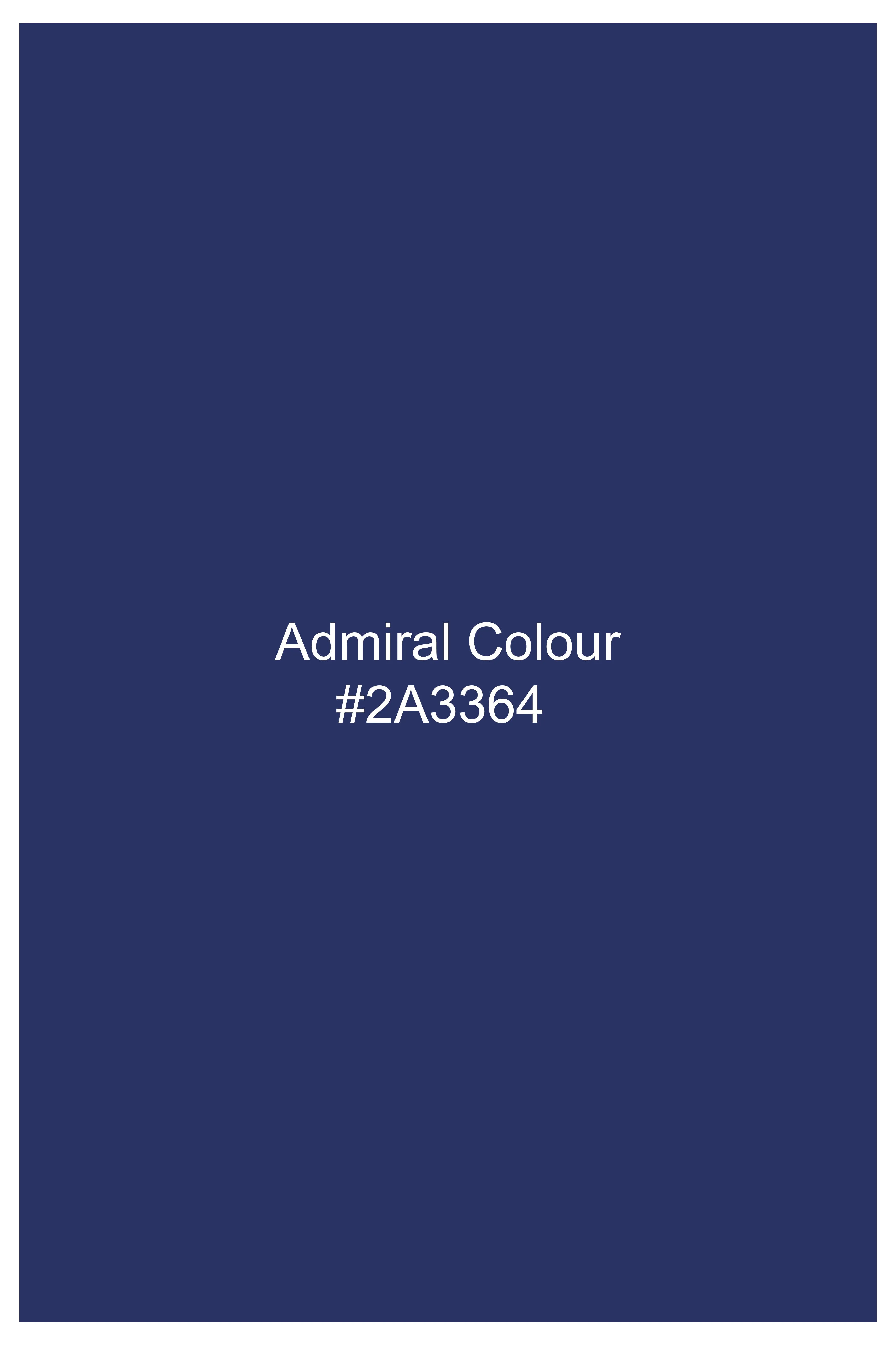 Admiral Blue Wool Rich Single Breasted Suit