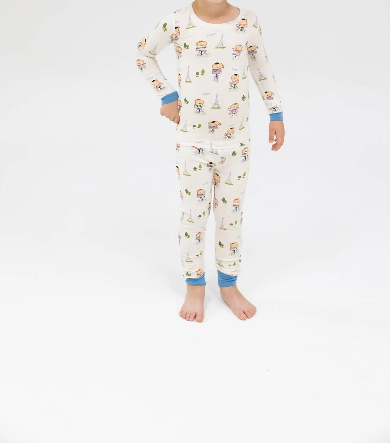 Angel Dear - Kid's French Toast Long Sleeve Loungewear Set
