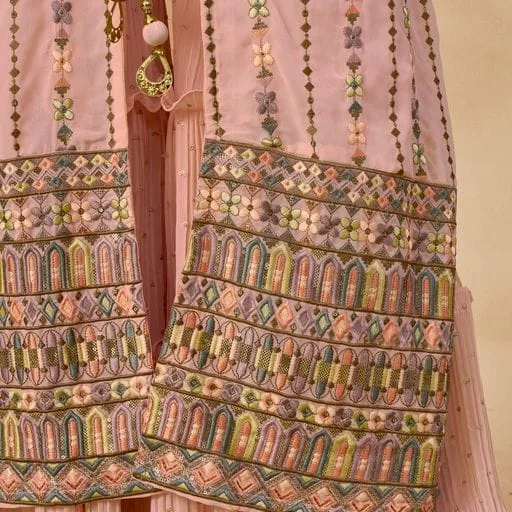 ARYA DESIGNS VOLUME 40 GEORGETTE KURTI WITH BOTTOM AND JACKET