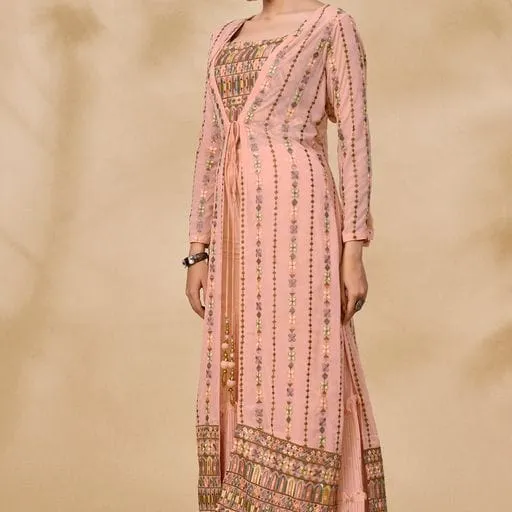ARYA DESIGNS VOLUME 40 GEORGETTE KURTI WITH BOTTOM AND JACKET