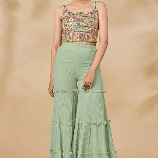 ARYA DESIGNS VOLUME 40 GEORGETTE KURTI WITH BOTTOM AND JACKET