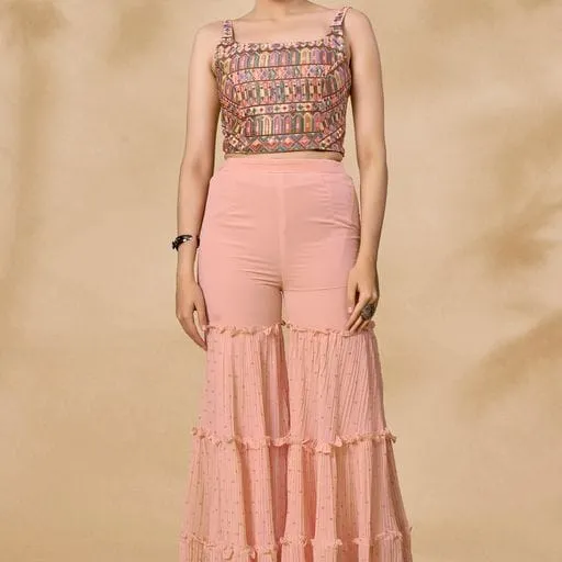 ARYA DESIGNS VOLUME 40 GEORGETTE KURTI WITH BOTTOM AND JACKET