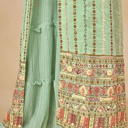 ARYA DESIGNS VOLUME 40 GEORGETTE KURTI WITH BOTTOM AND JACKET