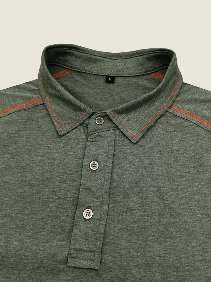 Athletic Contrast Trim Polo Tee