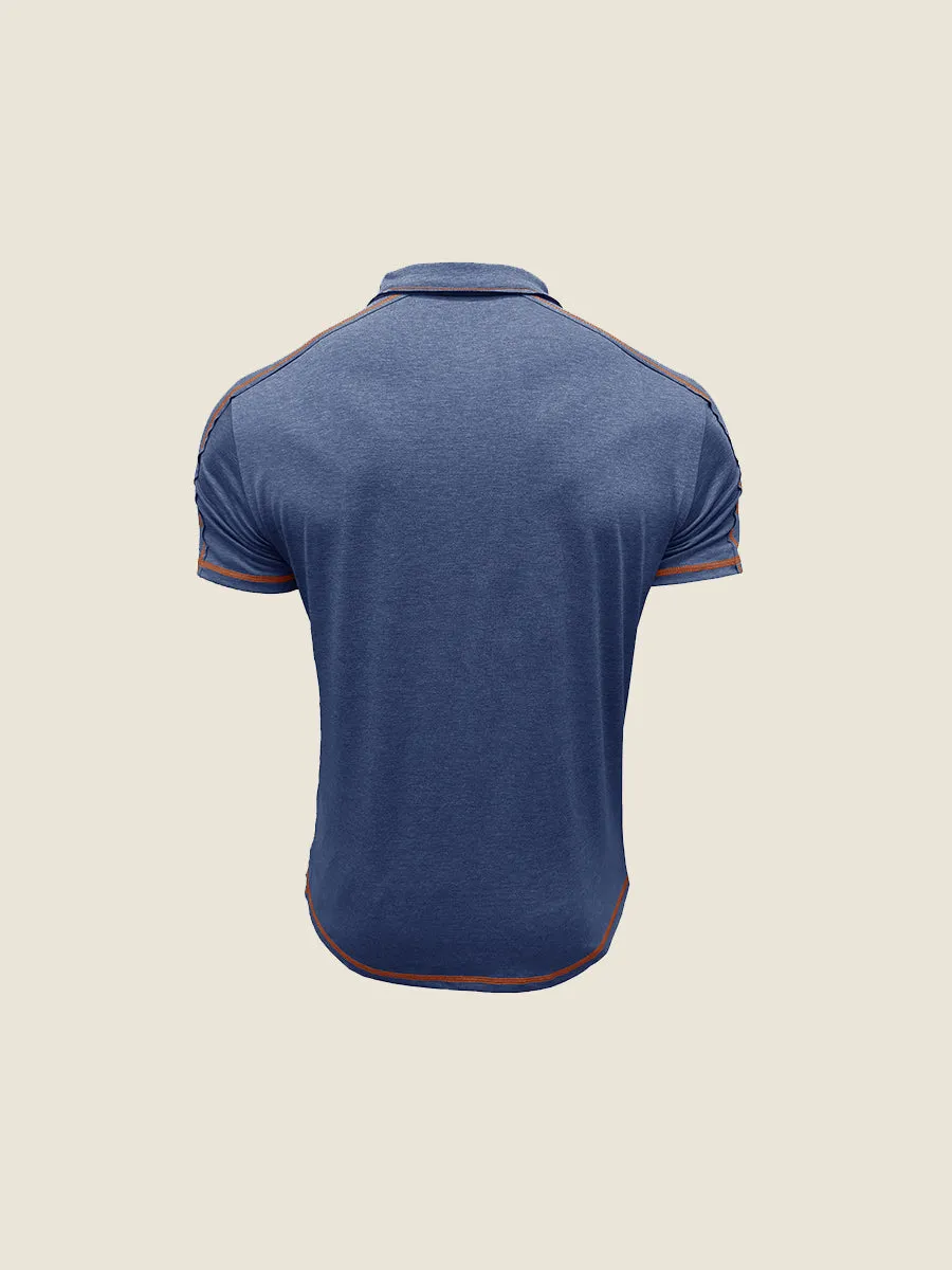 Athletic Contrast Trim Polo Tee