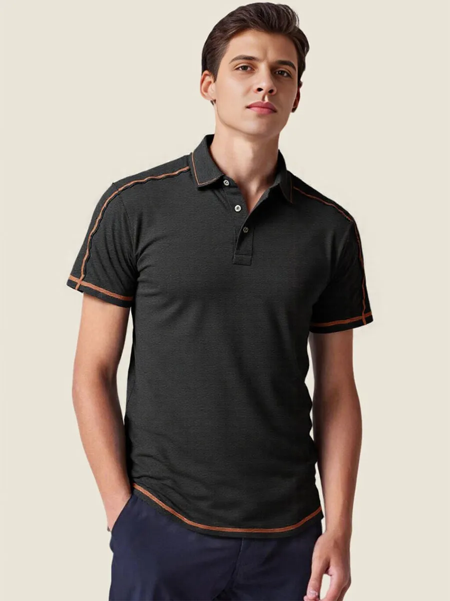 Athletic Contrast Trim Polo Tee