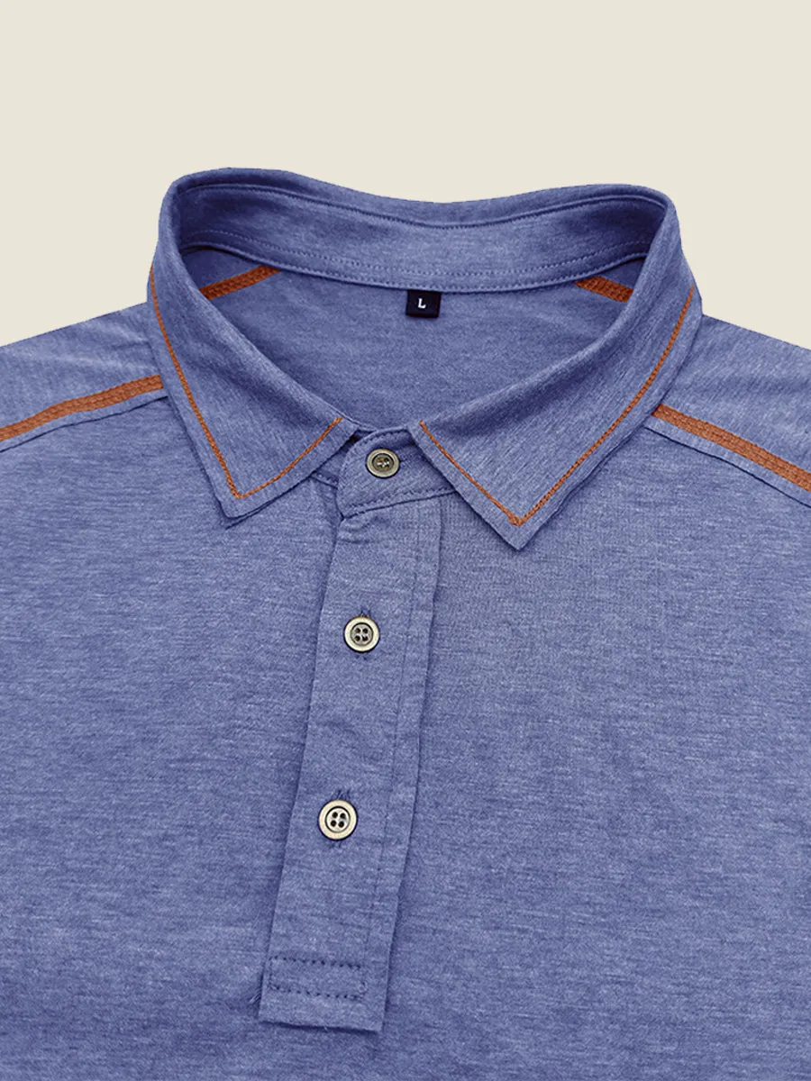 Athletic Contrast Trim Polo Tee