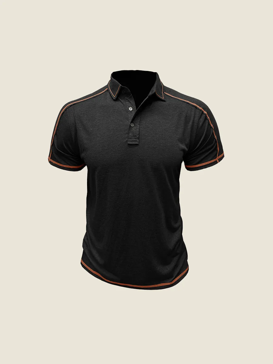 Athletic Contrast Trim Polo Tee
