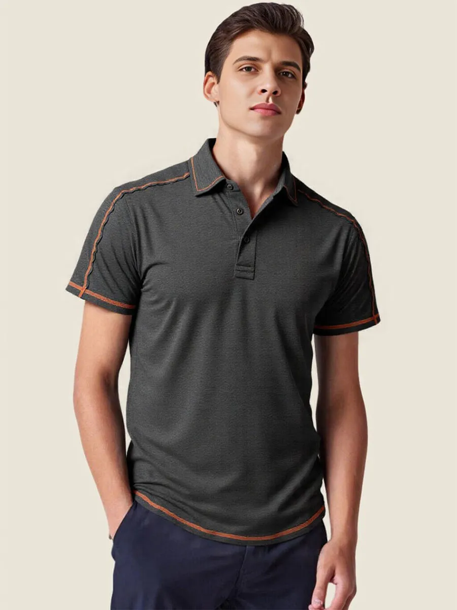 Athletic Contrast Trim Polo Tee