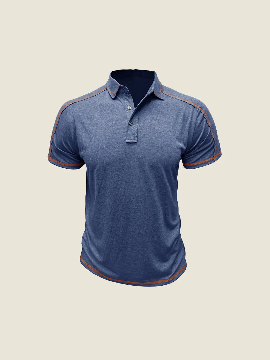 Athletic Contrast Trim Polo Tee