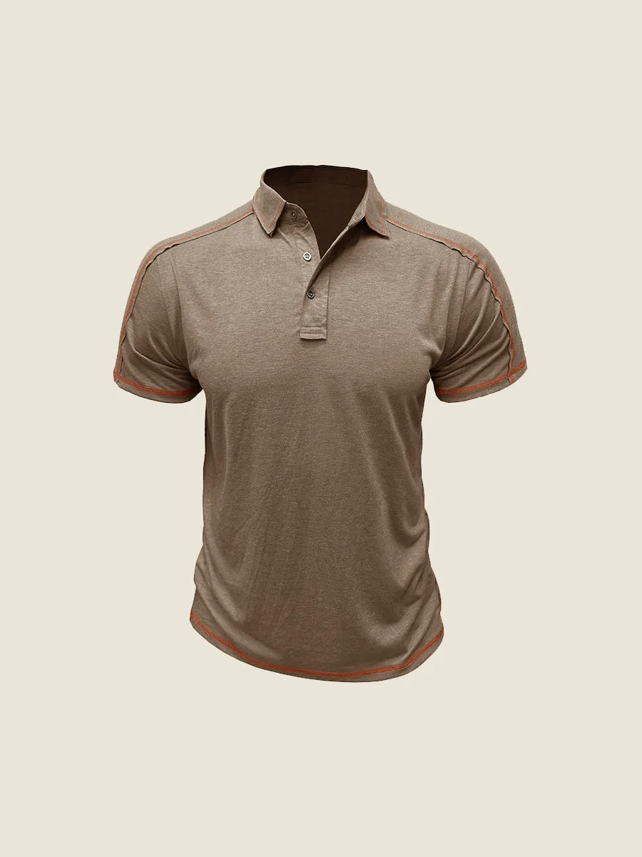 Athletic Contrast Trim Polo Tee