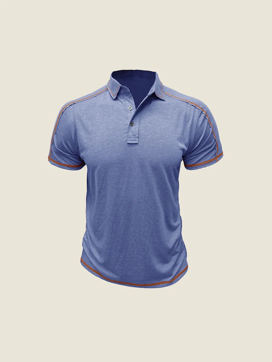 Athletic Contrast Trim Polo Tee