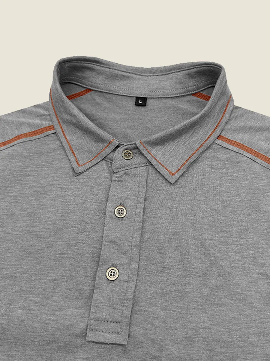Athletic Contrast Trim Polo Tee