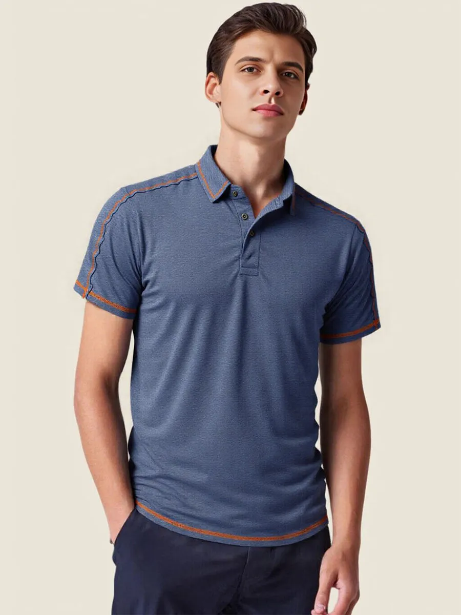Athletic Contrast Trim Polo Tee
