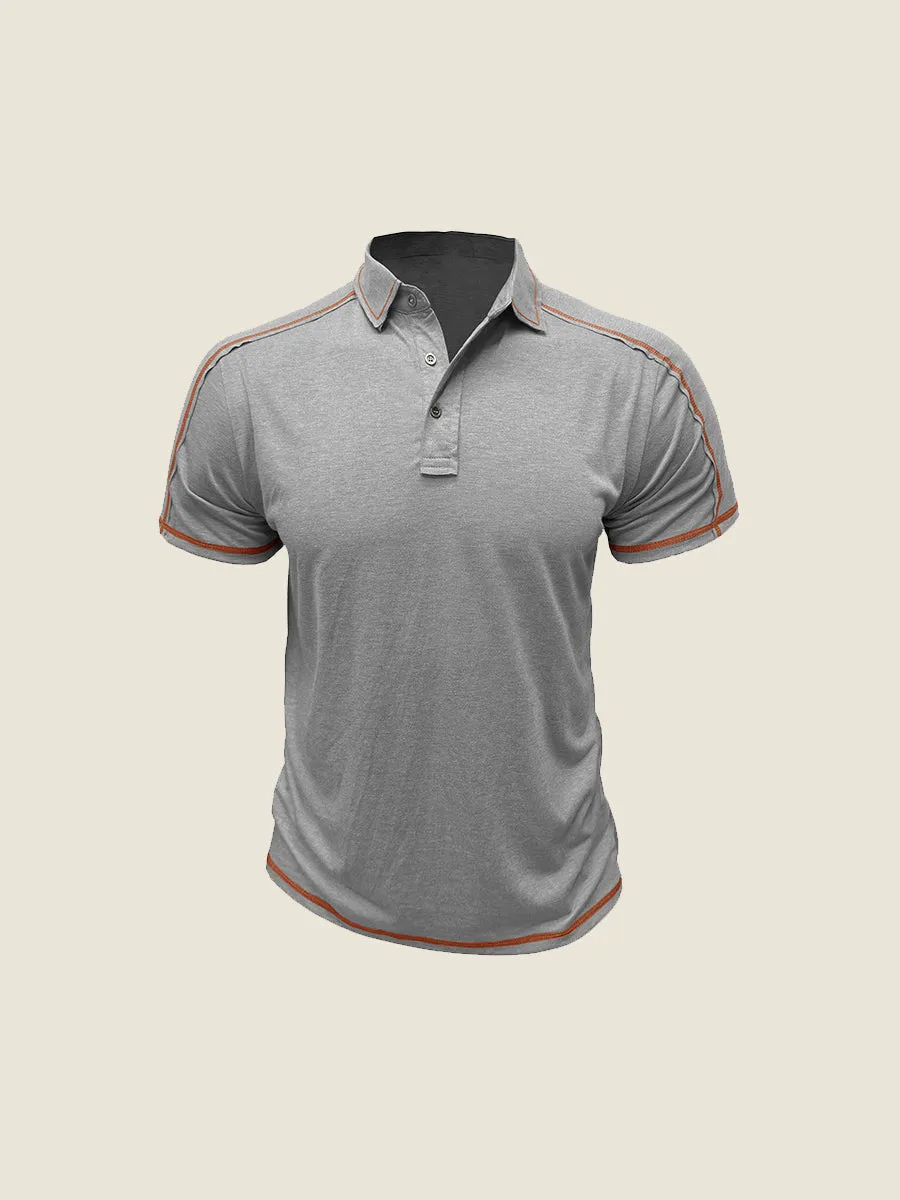 Athletic Contrast Trim Polo Tee