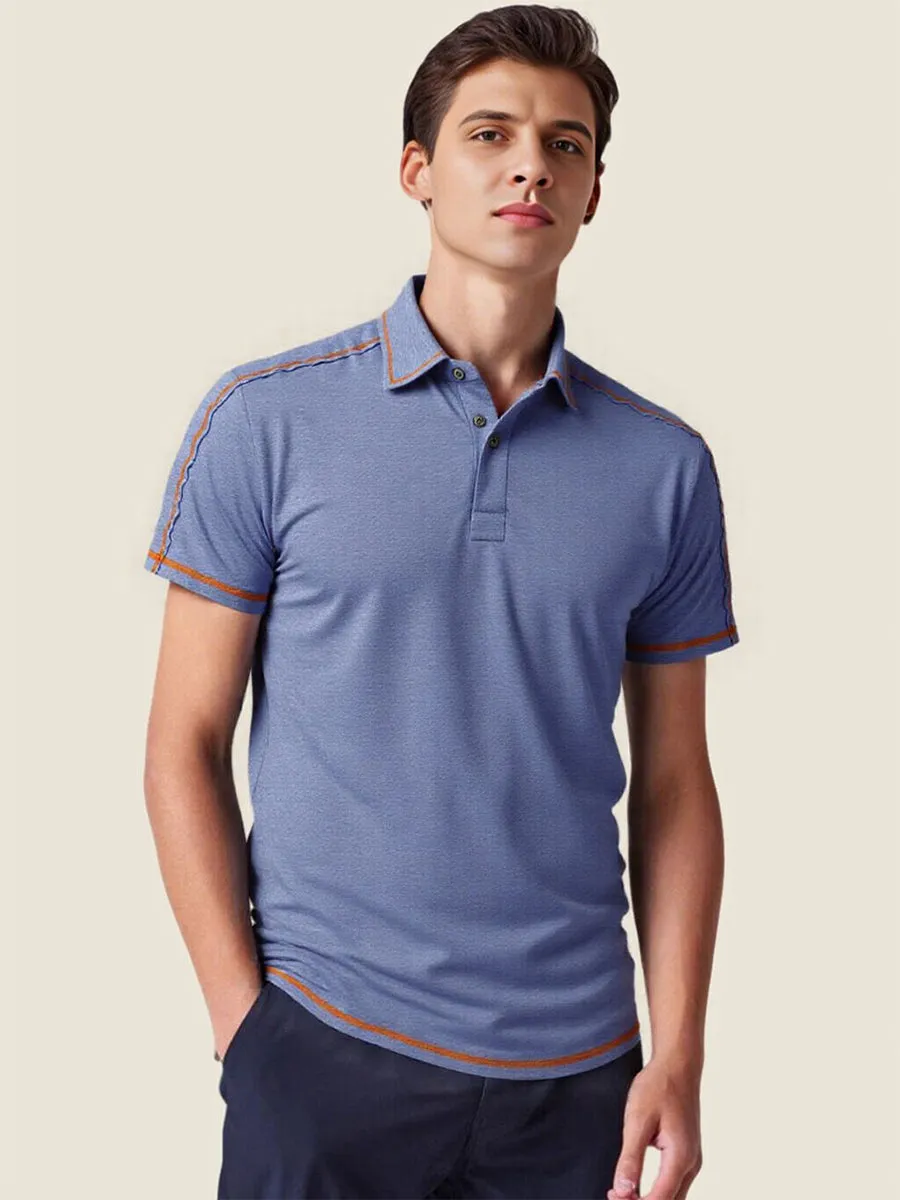 Athletic Contrast Trim Polo Tee