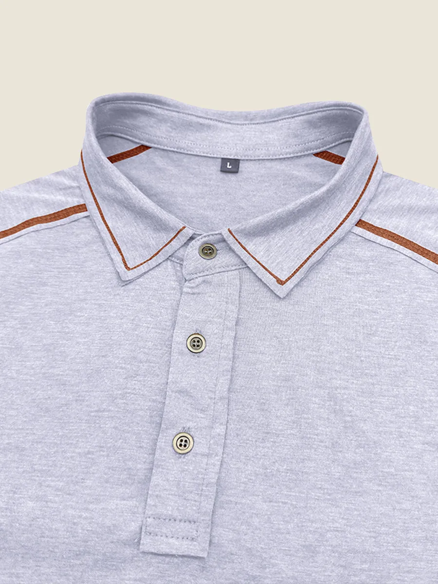 Athletic Contrast Trim Polo Tee