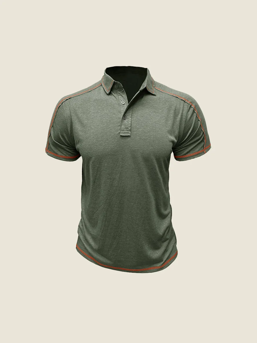 Athletic Contrast Trim Polo Tee