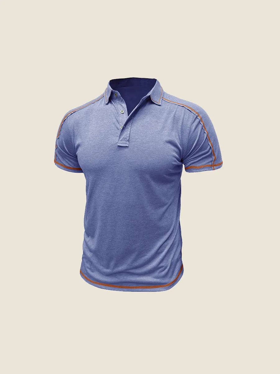 Athletic Contrast Trim Polo Tee