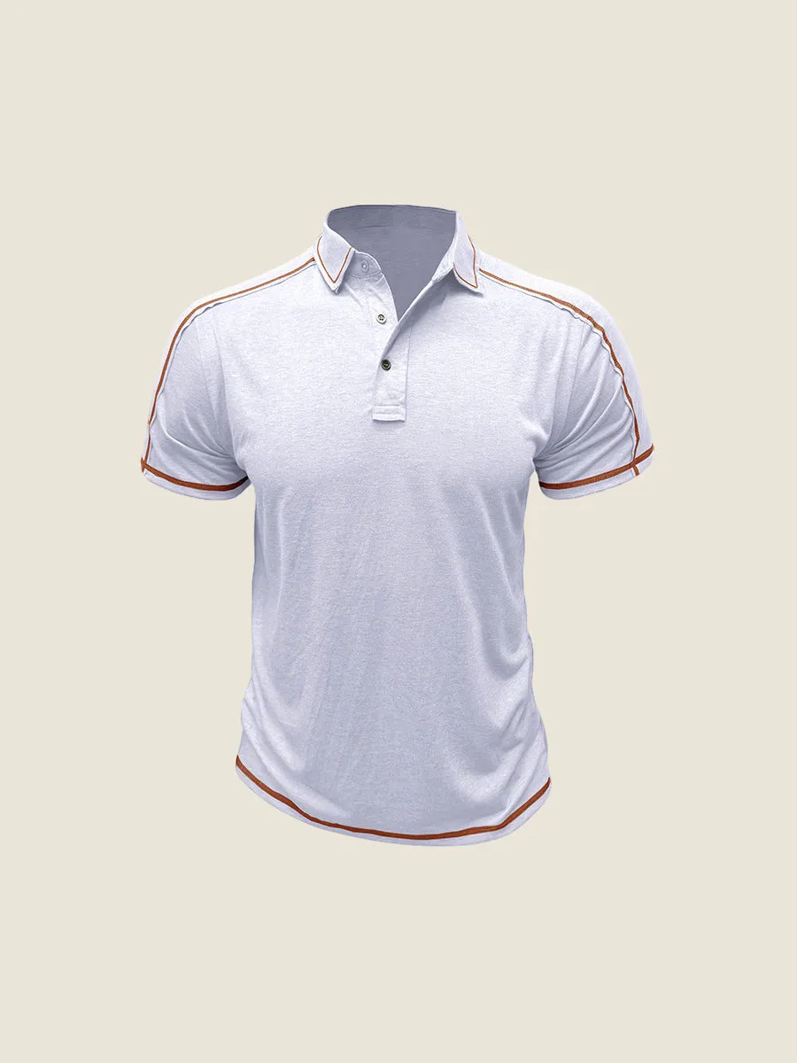 Athletic Contrast Trim Polo Tee