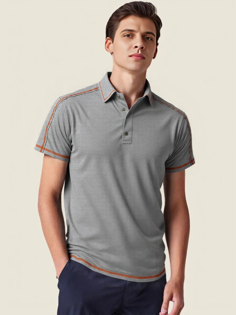 Athletic Contrast Trim Polo Tee