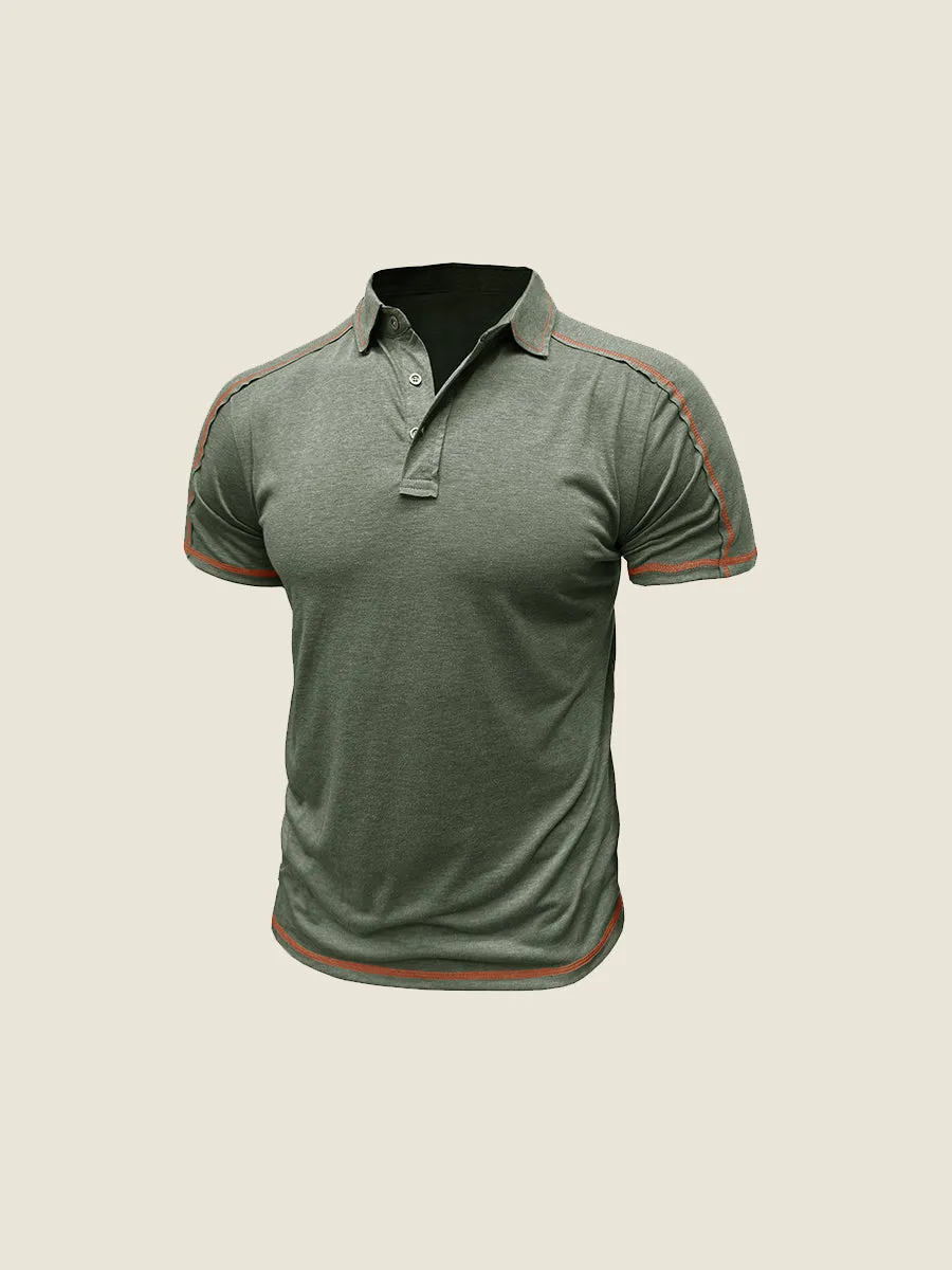 Athletic Contrast Trim Polo Tee