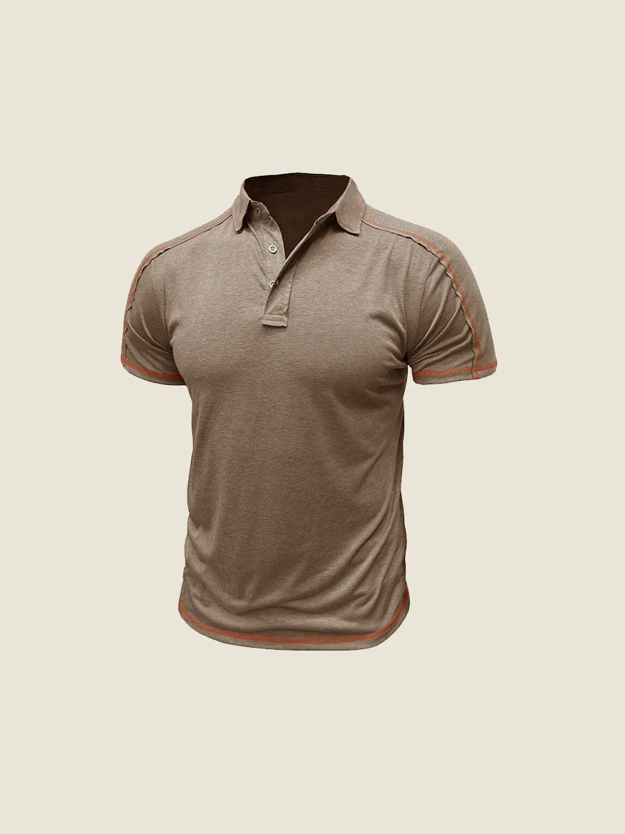 Athletic Contrast Trim Polo Tee
