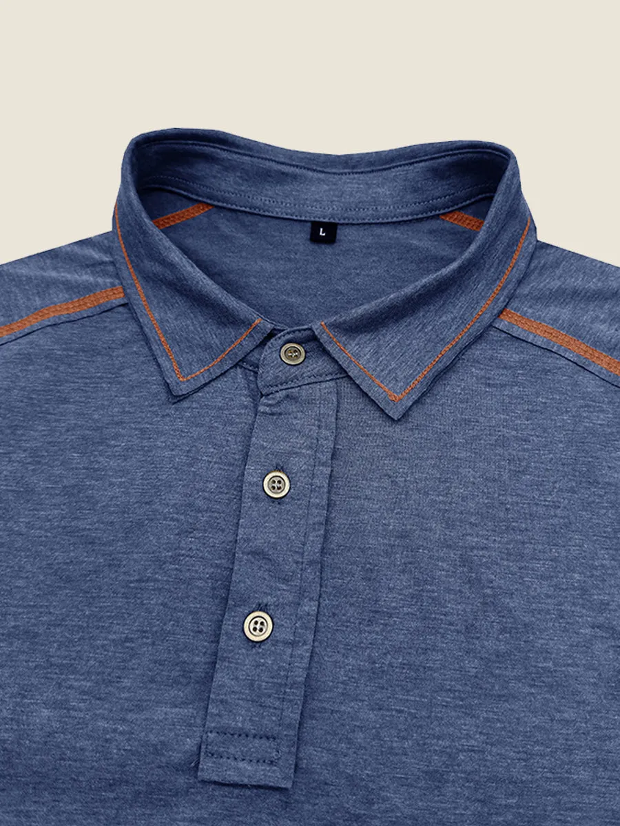 Athletic Contrast Trim Polo Tee