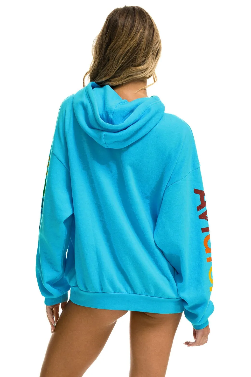 AVIATOR NATION MIAMI RELAXED PULLOVER HOODIE - NEON BLUE