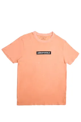 Aéropostale Embroidered Graphic Acid Wash Tee