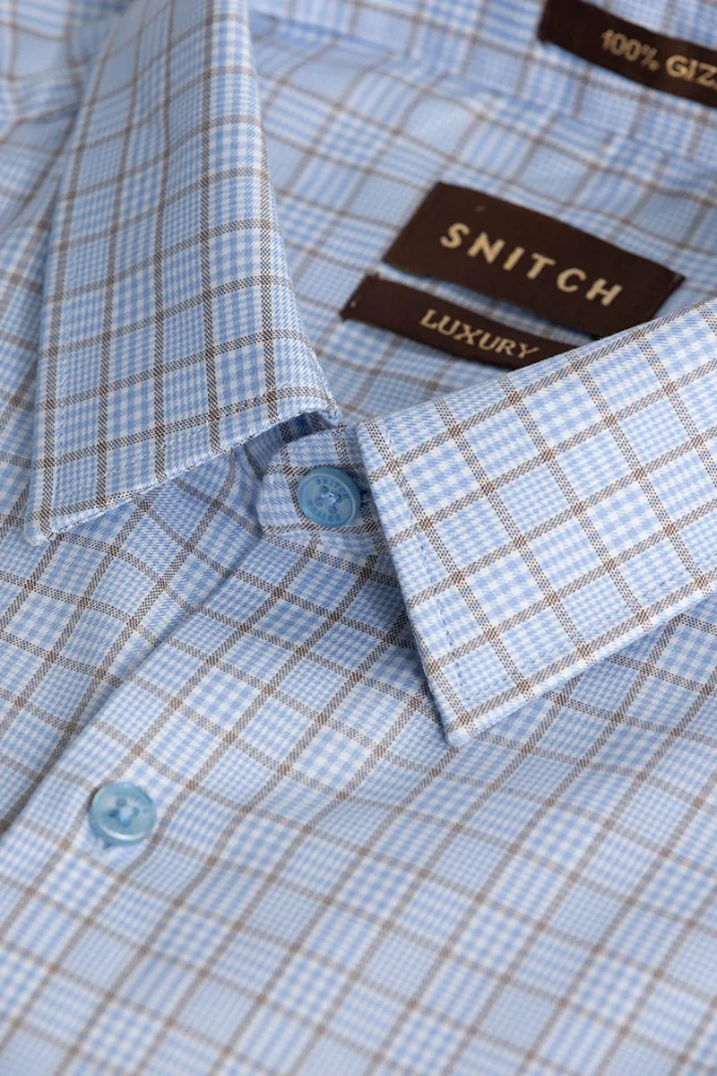 Balanced Checks Blue Shirt