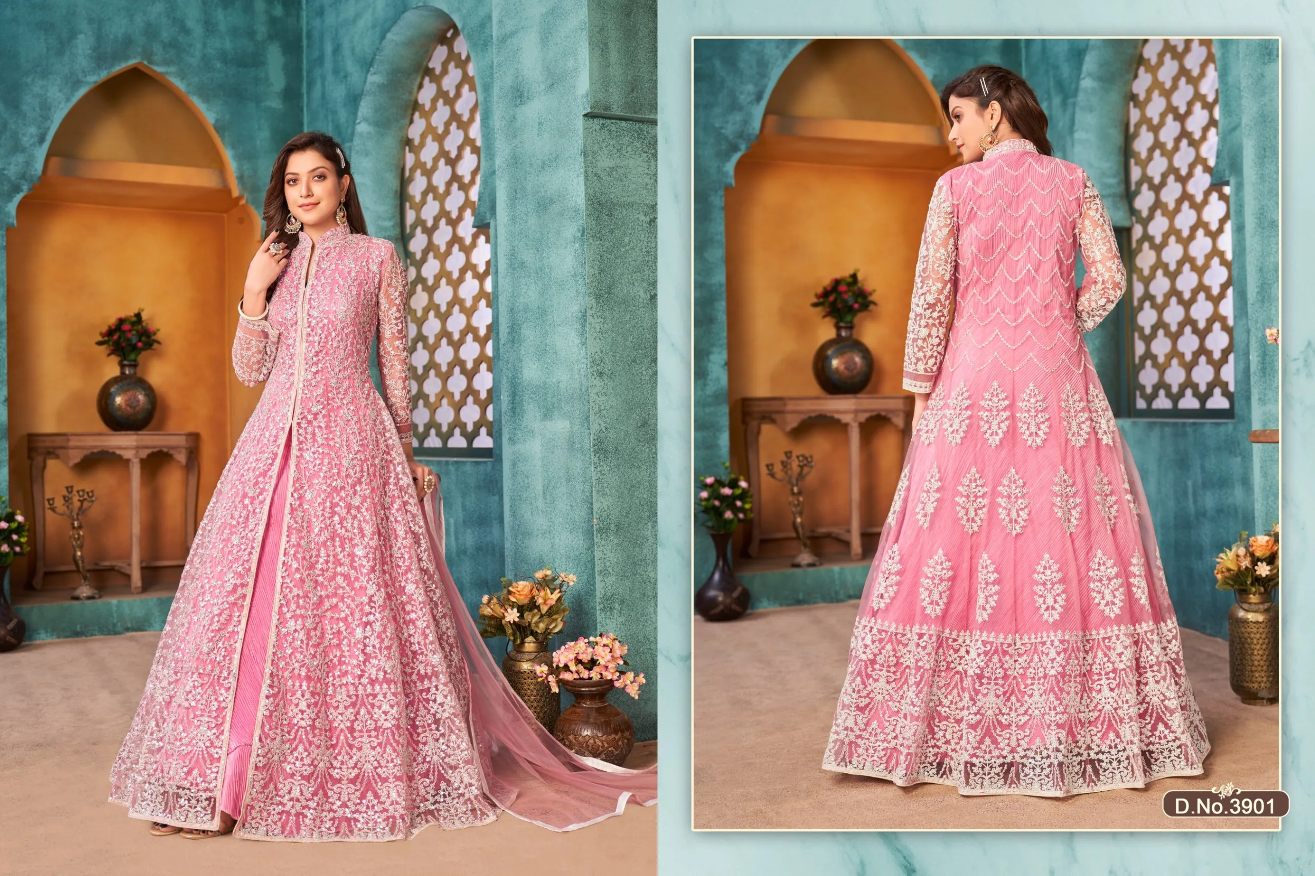 Beautiful Designer Aanaya Net with Heavy Cording Salwar Suit