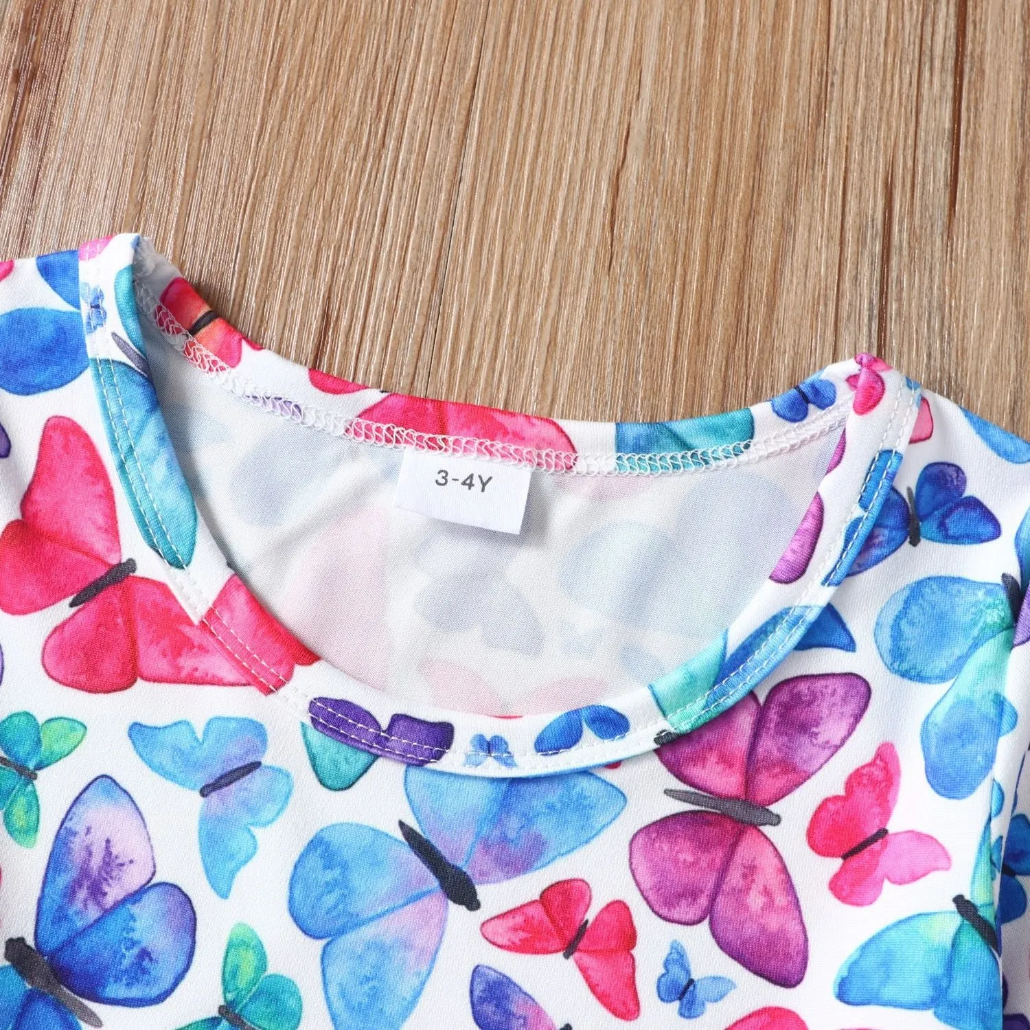 Beautiful Rainbow Patch Floral Design Girls Dress