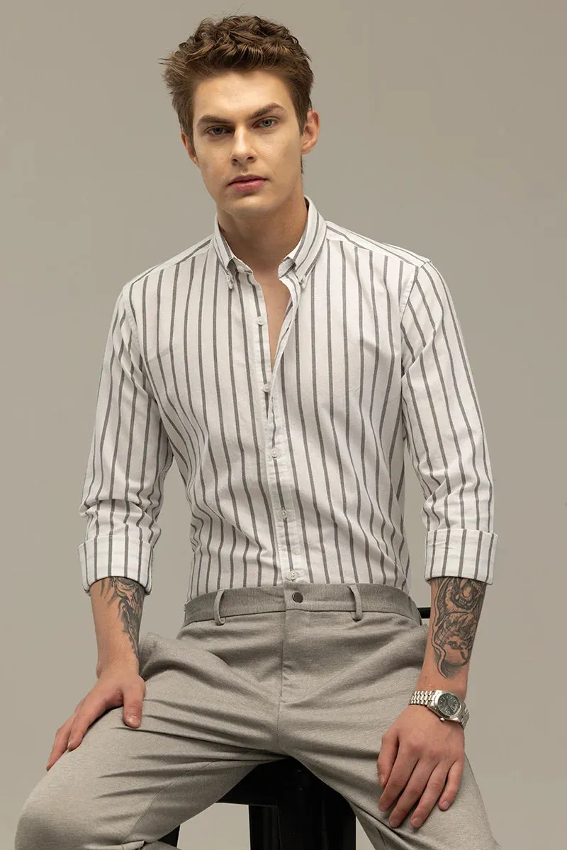 Bodil White Striped Shirt