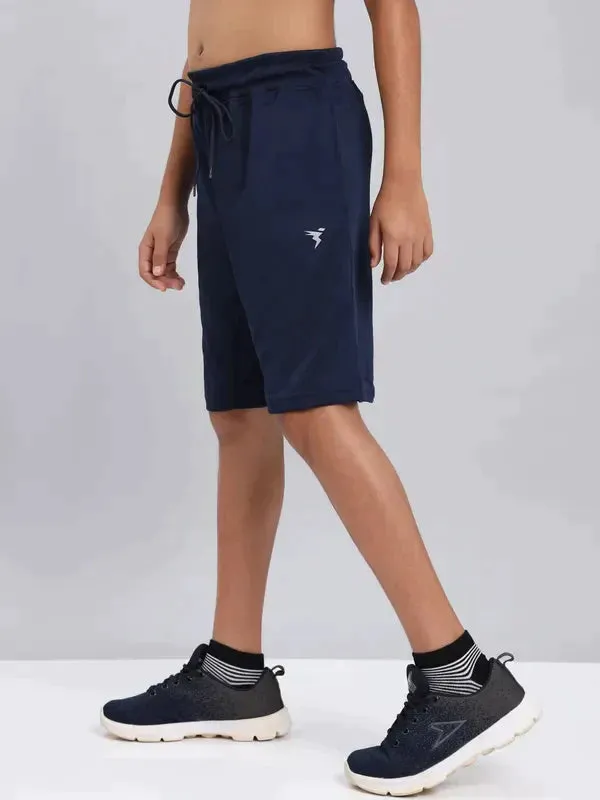 Boys Solid Slim Fit Shorts with TECHNO COOL 