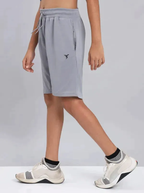 Boys Solid Slim Fit Shorts with TECHNO COOL 