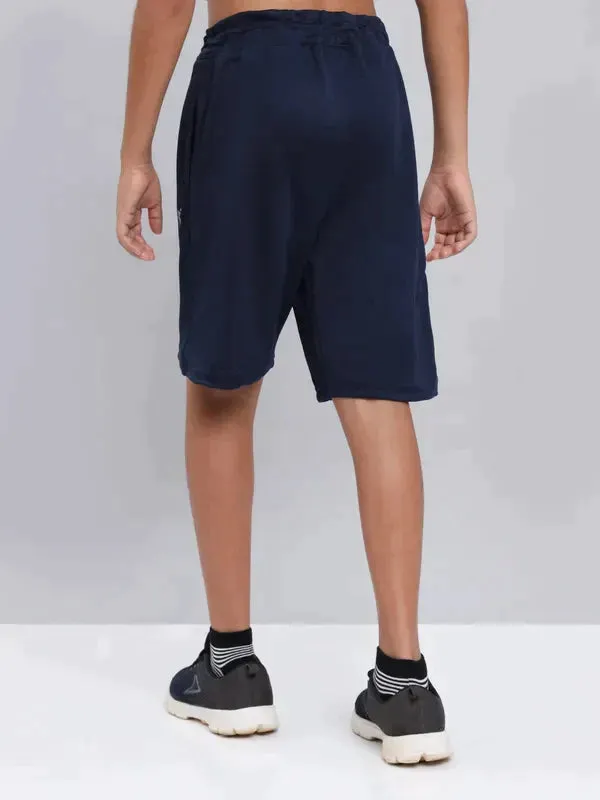 Boys Solid Slim Fit Shorts with TECHNO COOL 