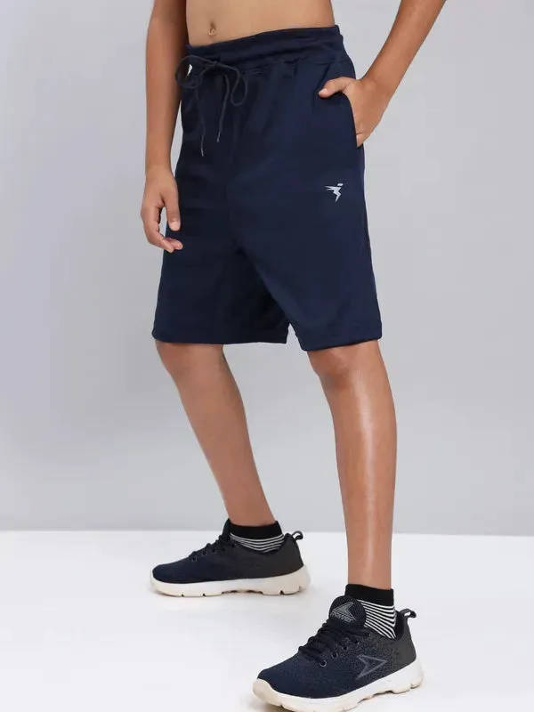 Boys Solid Slim Fit Shorts with TECHNO COOL 