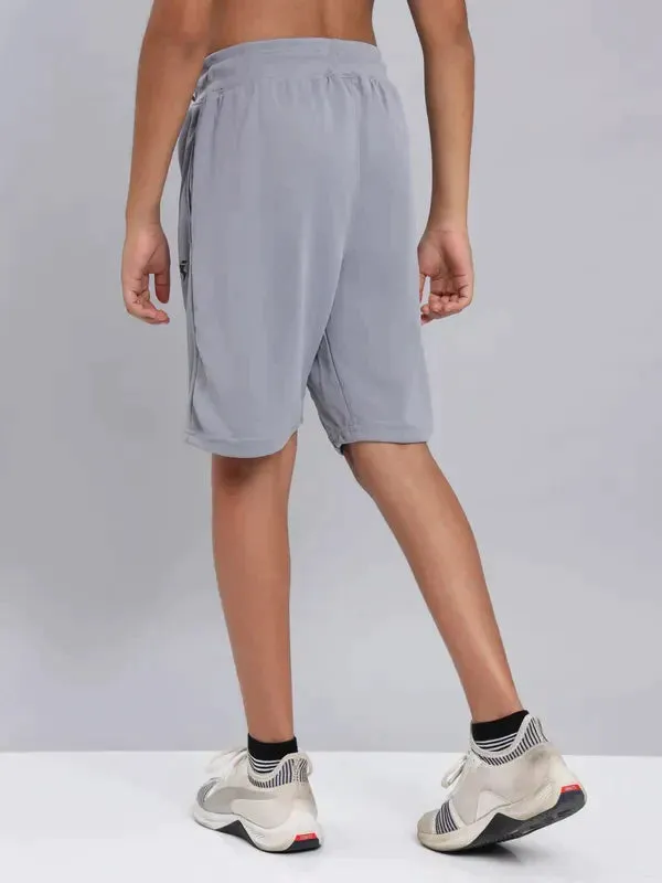 Boys Solid Slim Fit Shorts with TECHNO COOL 