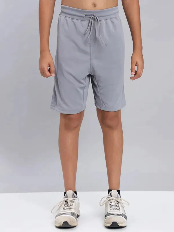 Boys Solid Slim Fit Shorts with TECHNO COOL 