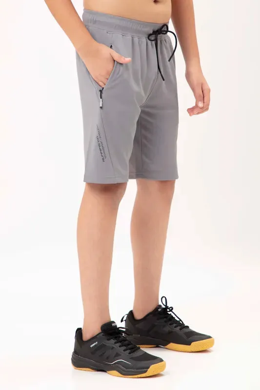 Boys Solid Slim Fit Shorts with TECHNO GUARD