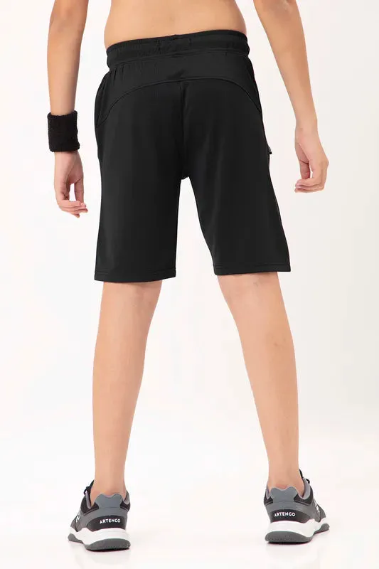 Boys Solid Slim Fit Shorts with TECHNO GUARD