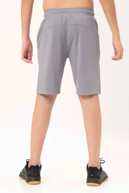 Boys Solid Slim Fit Shorts with TECHNO GUARD