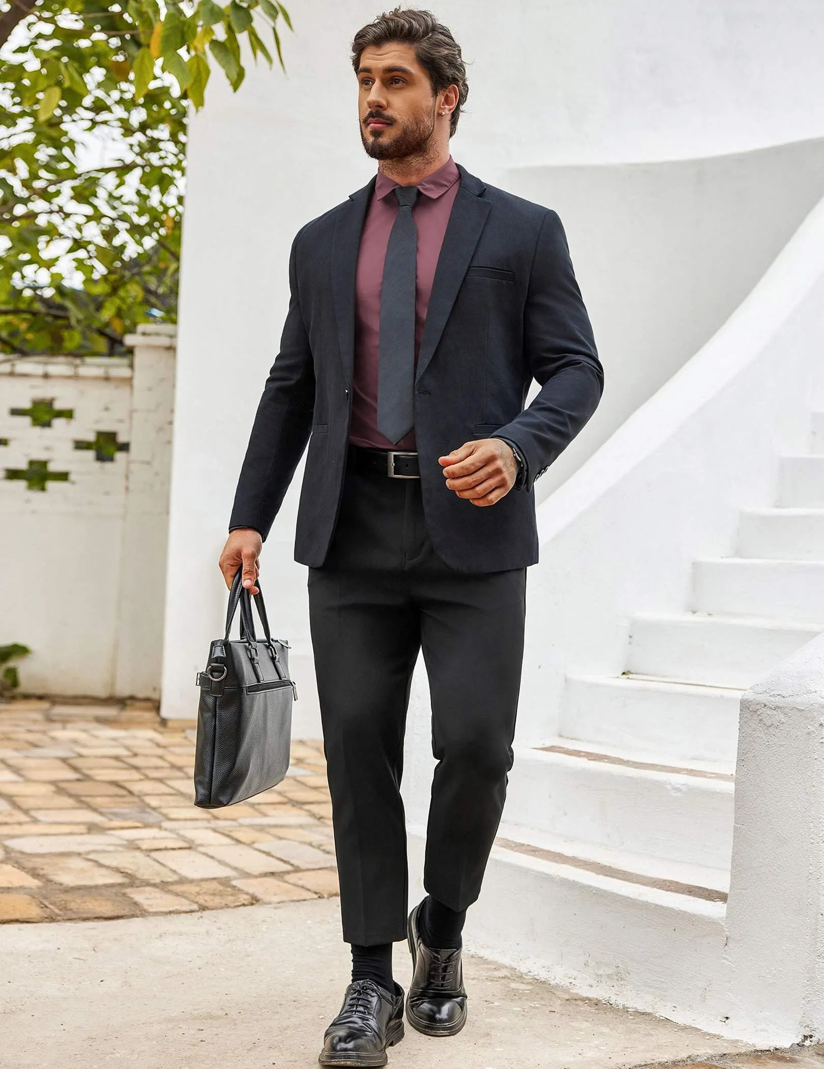COOFANDY Men's Muscle Fit Dress Shirts Wrinkle-Free Long Sleeve Casual Button Down Shirts