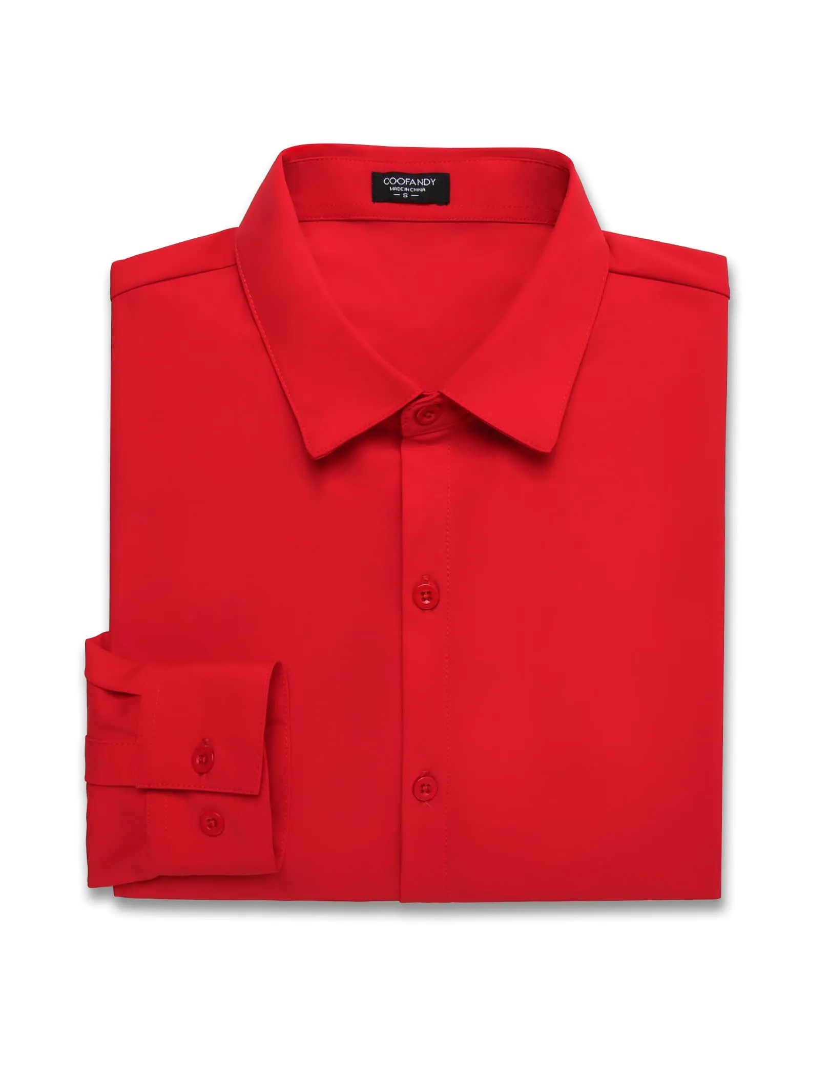 COOFANDY Men's Muscle Fit Dress Shirts Wrinkle-Free Long Sleeve Casual Button Down Shirts