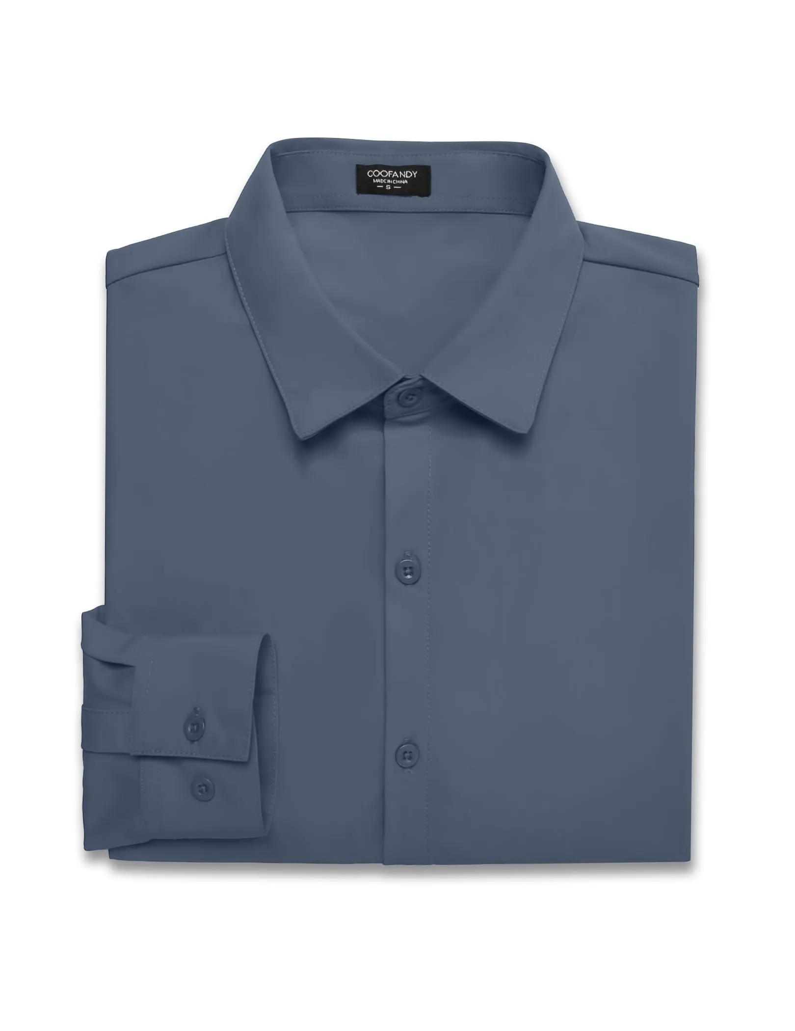 COOFANDY Men's Muscle Fit Dress Shirts Wrinkle-Free Long Sleeve Casual Button Down Shirts